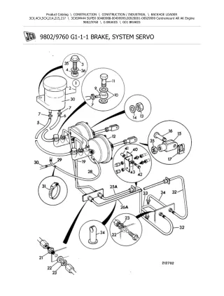 JCB 3CX SM444 SUPER (Centremount AR AK Engine) BACKOHE LOADER Parts Catalogue Manual (Serial Number 00480988-00499999)