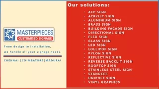 Complete Signage Solutions: Design to Installation | MASTERPIECES