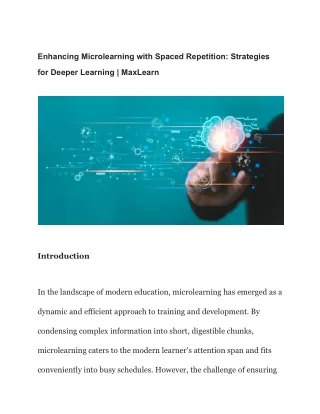 Enhancing Microlearning with Spaced Repetition_ Strategies for Deeper Learning _ MaxLearn