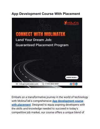 App Development Course With Placement