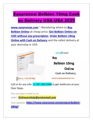 Easyrxnow Belbien 10mg Cash on Delivery USA-USA 2025