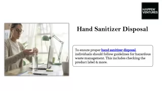 Hand Sanitizer Disposal