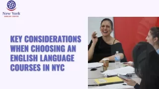 Explore Our Dynamic English Language Courses in NYC