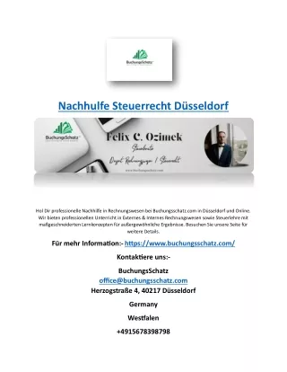 Nachhulfe Steuerrecht Düsseldorf