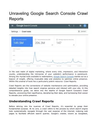 Unraveling Google Search Console Crawl Reports