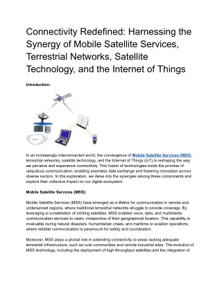 Connectivity Redefined_ Harnessing the Synergy of Mobile Satellite Services, Terrestrial Networks, Satellite Technology,