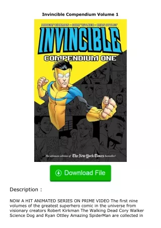 full✔download️⚡(pdf) Invincible Compendium Volume 1