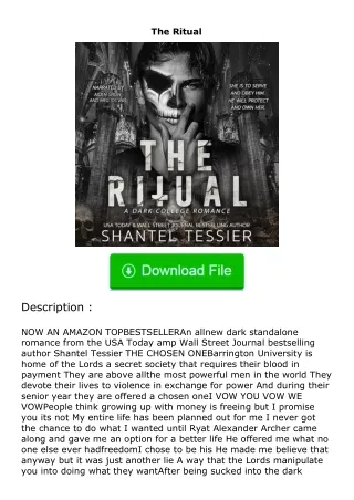 ✔️download⚡️ (pdf) The Ritual