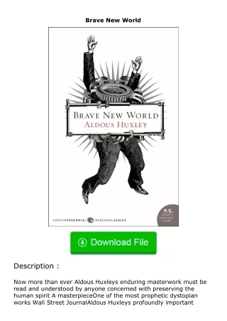 (❤️pdf)full✔download Brave New World