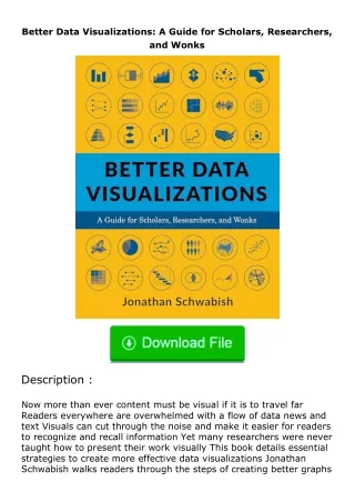 [PDF]❤READ⚡ Better Data Visualizations: A Guide for Scholars, Researchers, and