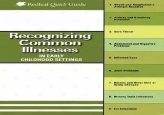 [PDF READ ONLINE]  Recognizing Common Illnesses in Early Childhoo