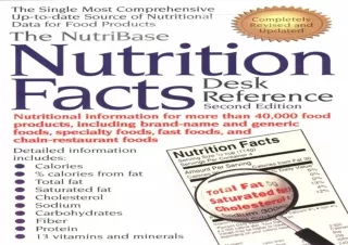 READ [PDF]  The NutriBase Nutrition Facts Desk Reference