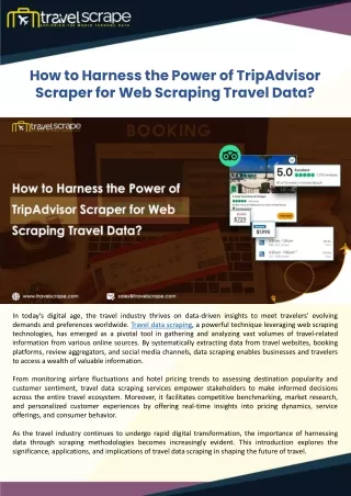 How to Harness the Power of TripAdvisor Scraper for Web Scraping Travel Data