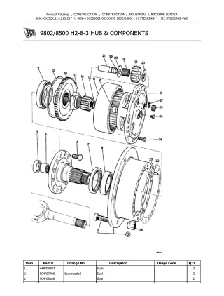 JCB 4CN-4 BACKOHE LOADER Parts Catalogue Manual (Serial Number 00306001-00336999)