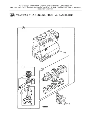 JCB 4CN-4 BACKOHE LOADER Parts Catalogue Manual (Serial Number 00337000-00399999)