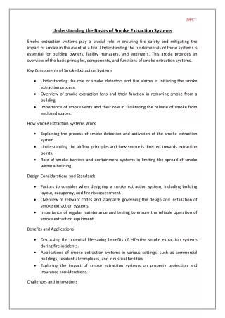 Understanding the Basics of Smoke Extraction Systems