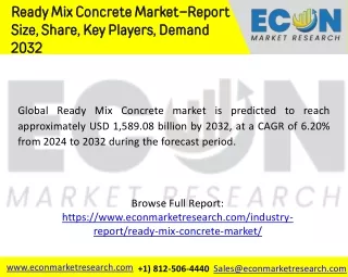 Ready Mix Concrete Market