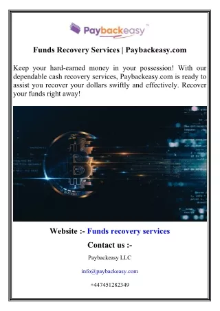 Funds Recovery Services   Paybackeasy.com