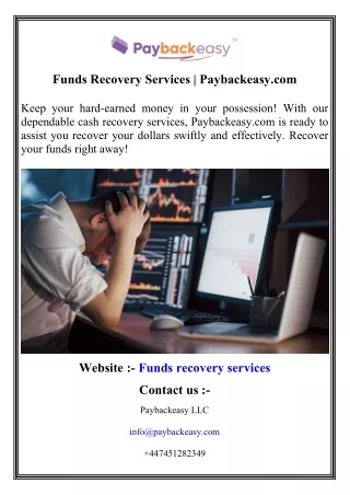 Funds Recovery Services   Paybackeasy.com