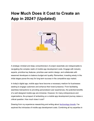 How Much Does it Cost to Create an App in 2024