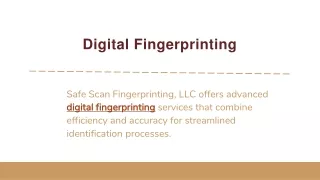 Digital Fingerprinting