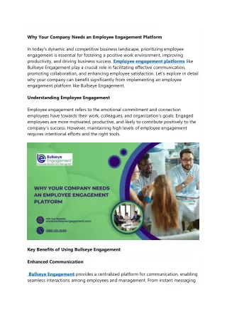 Why Your Company Needs an Employee Engagement Platform