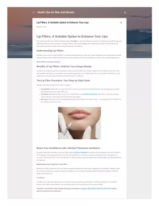 Lip Fillers Warrenton Lifestyle MedSpa