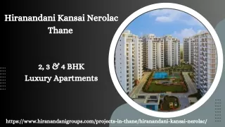 Hiranandani Kansai Nerolac - Luxury Homes In Thane