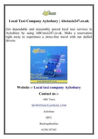 Local Taxi Company Aylesbury   Abctaxis247.co.uk