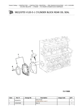 JCB 67C-1 Mini Crawler Excavator Parts Catalogue Manual (Serial Number 01912903-01913903)