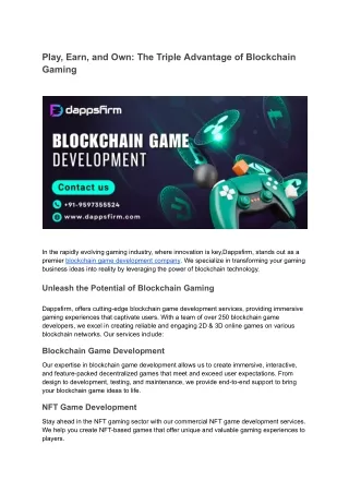 Blockchain game development