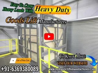 Goods Lift Manufacturers in Erode