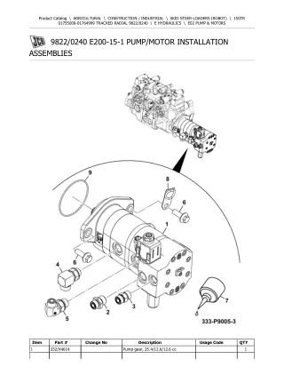 JCB 150TR SKID STEER LOADER (ROBOT) Parts Catalogue Manual (Serial Number  01755000-01764999)