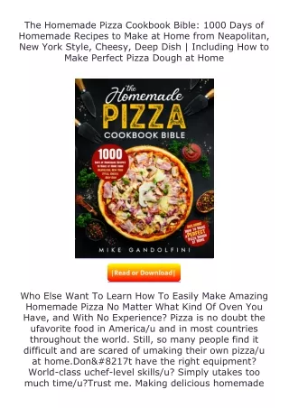 full✔download️⚡(pdf) The Homemade Pizza Cookbook Bible: 1000 Days of Homema