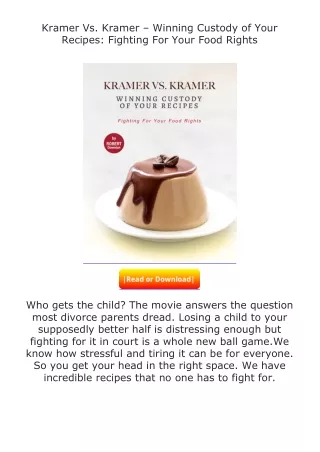 free read (✔️pdf❤️) Kramer Vs. Kramer – Winning Custody of Your Recipes: Fi