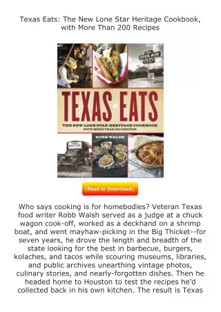 [READ]⚡PDF✔ Texas Eats: The New Lone Star Heritage Cookbook, with More Than