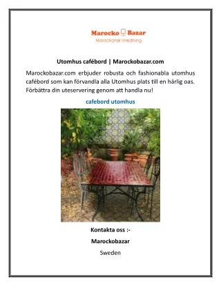 Utomhus cafébord   Marockobazar