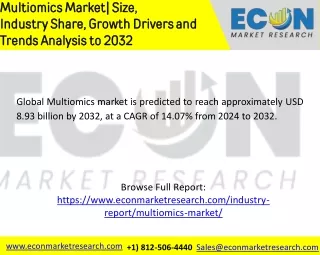 Multiomics Market Size, Share, Trends, Growth Drivers and SWOT Analysis Report