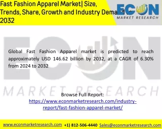 Fast Fashion Apparel Market  |Size, Share, Trends, Growth, Scope