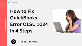 How to Fix QuickBooks Error OLSU 1024 in 4 Steps