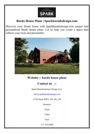 Bardo House Plans   Sparkbarndodesign.com