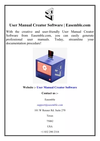 User Manual Creator Software Easemble.com