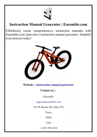 Instruction Manual Generator  Easemble.com