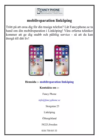 mobilreparation linköping