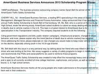 AmeriQuest Business Services Announces 2013 Scholarship Prog