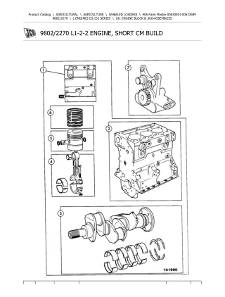 JCB 406 Farm Master Parts Catalogue Manual (Serial Number 00630001-00632699)