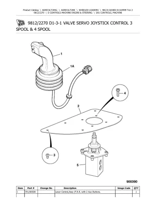 JCB 406 TIER 2 Wheeled Loader Parts Catalogue Manual (Serial Number 01163000-01164999)