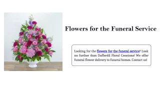 Flowers for the Funeral Service