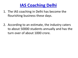 IAS Coaching in Delhi