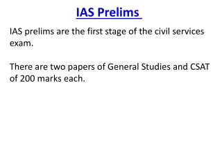 IAS Prelims